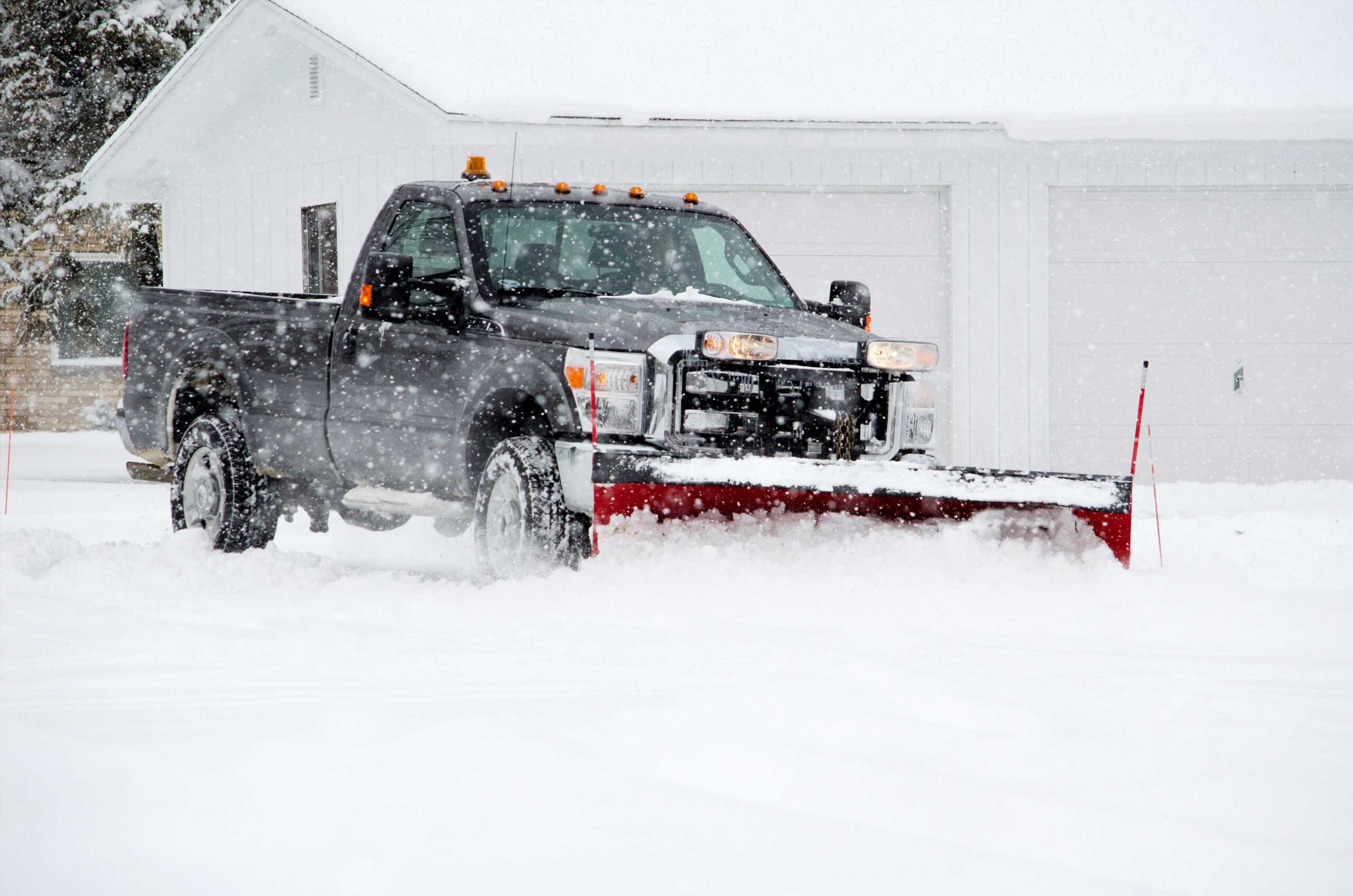 Truck with Plow for snow removal